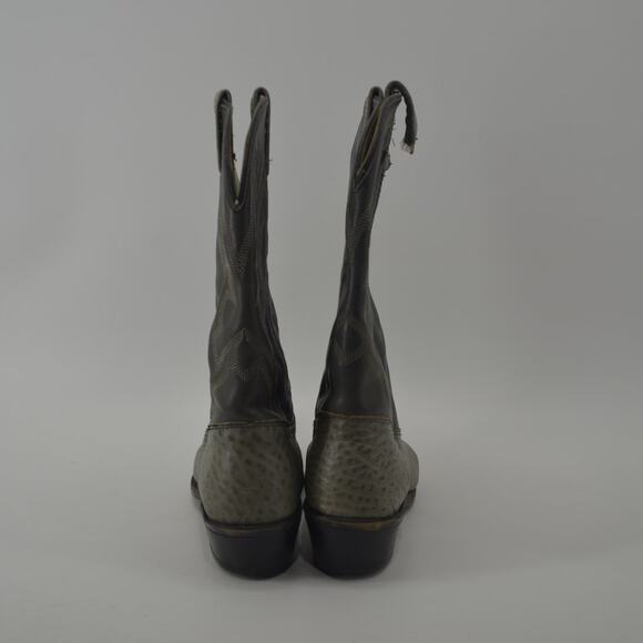 Vintage Stuart McGuire Gray Western Cowboy Boots Size 10 - Picture 12 of 14